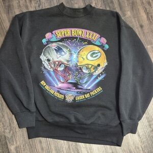 Fruit of the Loom Black Super Bowl XXXI Graphic Sweatshirt